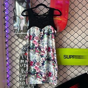 Miss Charm Blue Roses Dress